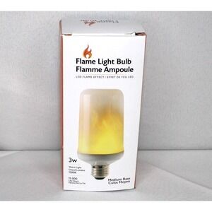 Flame Design LED Light Bulb, Feit Electric 3-Watt  Warm White 1500K Medium Base
